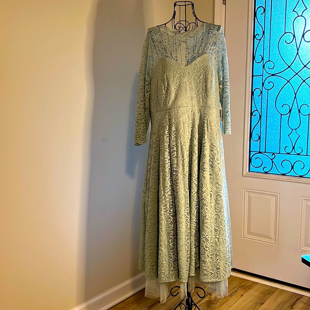 Torrid Mint Lace Formal Dress